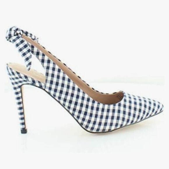 BCBGENERATION HENAYA LEATHE STYLISH CHECKER SLINGBACK HEEL - Picture 12 of 16